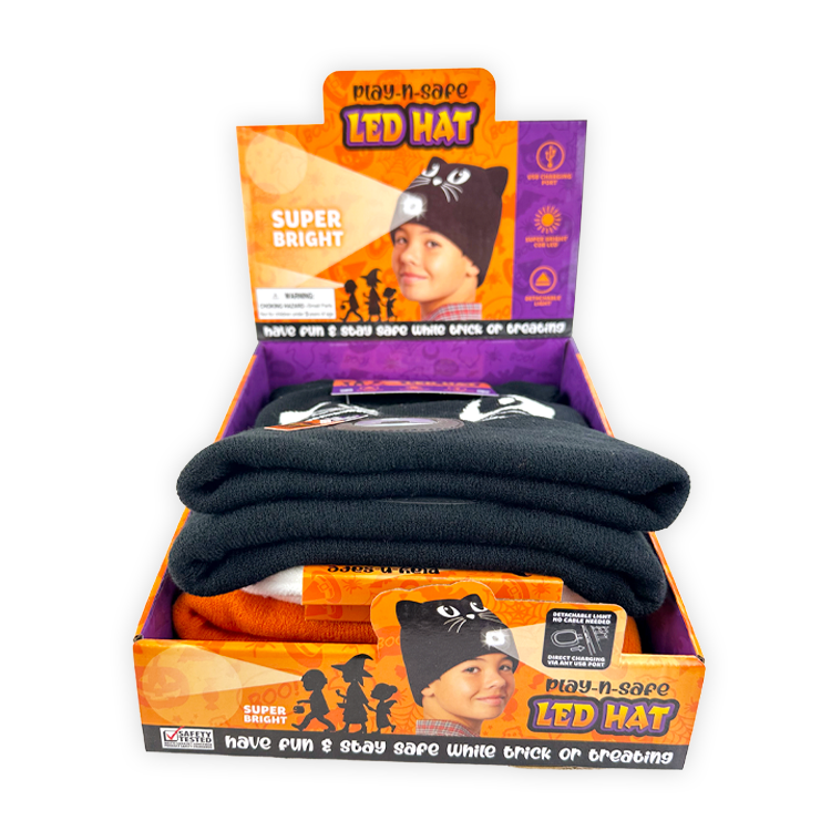 KEEP ARCHIVED Halloween LED Hats - 6 Pieces Per Retail Ready Display 26165 NOVELTY INC