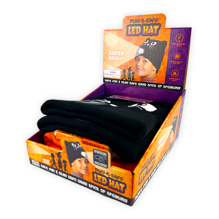 KEEP ARCHIVED Halloween LED Hats - 6 Pieces Per Retail Ready Display 26165 NOVELTY INC