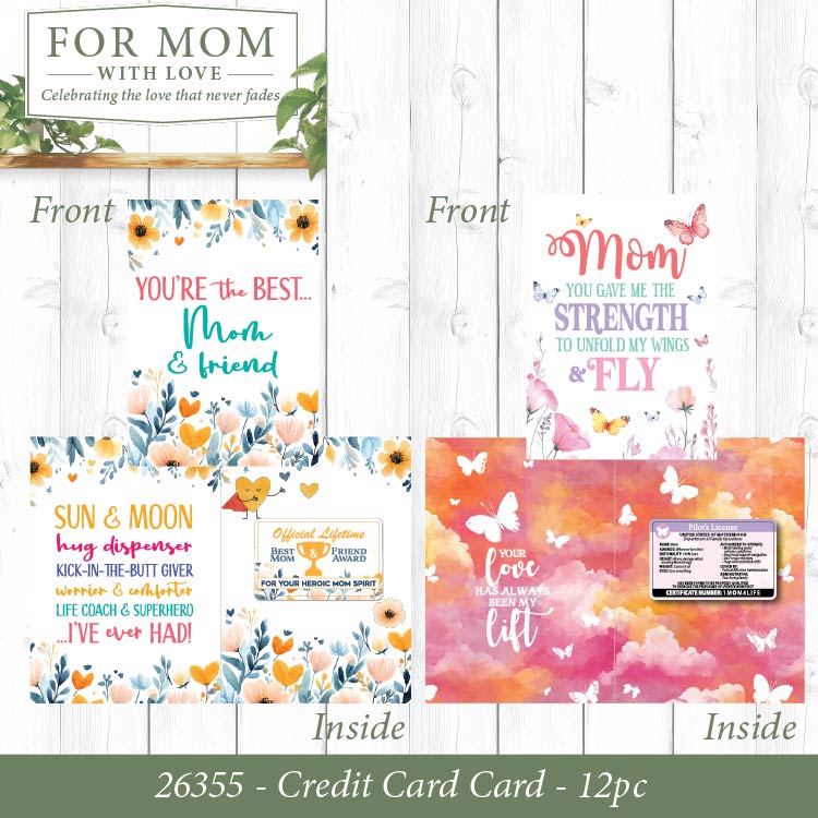 Mothers Day For Mom with Love Assortment Floor Display - 86 Pieces Per Retail Ready Display Kit 88624 NOVELTY INC