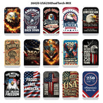 Patriotic USA 250 Dual Torch Lighter - 15 Pieces Per Retail Ready Display 26420 SMOKEZILLA