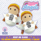 Emotional Support Keepsake Crochet Plush Angels - 6 Pieces Per Retail Ready Display 26440
