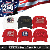 Patriotic USA 250 Floor Display - 58 Pieces Per Retail Ready Display Kit 88627