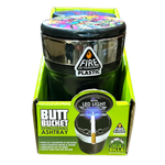 Printed Lid Butt Bucket Ashtray with LED light- 2 Per Retail Ready Wholesale Display 40309 SMOKEZILLA