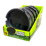 Round Ceramic Black Ashtray - 5 Per Retail Ready Display 40321