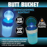 Glow in The Dark Butt Bucket Ashtray with LED Light - 4 Pieces Per Retail Ready Display 40970 SMOKEZILLA