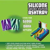 Silicone Ashtray with Assorted Colors - 6 Pieces Per Retail Ready Display 41435