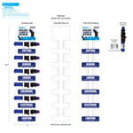 Pivot Head Torch Stick Lighter with Merchandising Hang Strip - 6 Pieces Per Retail Ready Display 41553 TORCH BLUE
