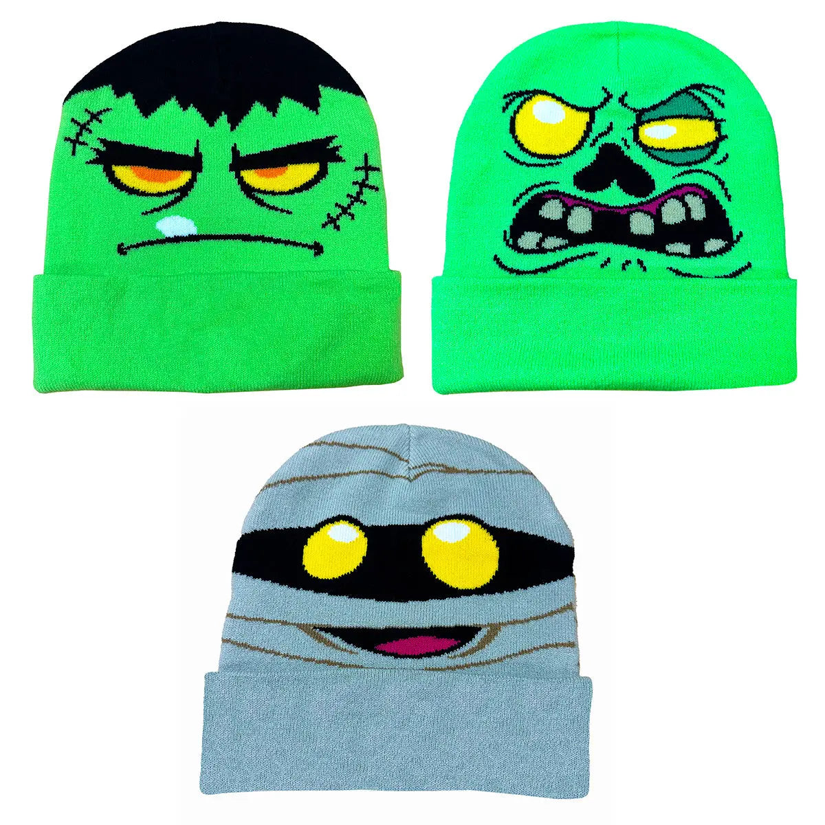 Halloween Knit Hat Beanie LED Light Assortment Floor Display - 36 Pieces Per Retail Ready Display  88463 KIPP BROTHERS
