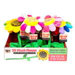 Plush Flower 36" Assortment - 8 Pieces Per Retail Ready Display 41664 KIPP BROTHERS