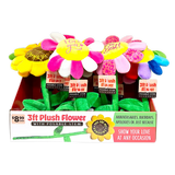 Plush Flower 36" Assortment - 8 Pieces Per Retail Ready Display 41664 KIPP BROTHERS