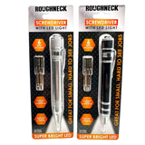Screwdriver with LED Light - 4 Pieces Per Retail Ready Display 41667 ROUGHNECK