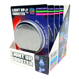 Mood Light LED Light-Up Coaster - 4 Pieces Per Retail Ready Display 41678 CAR VIBEZ