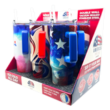 40 oz Insulated Stainless-Steel Patriotic Printed Cups - 6 Pieces Per Retail Ready Display 41686