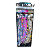 10FT Braided Sync and Charge Cable Assortment Floor Display - 38 Pieces Per Retail Ready Display 88396