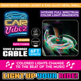 Charging Cable LED Light Up Assortment- 6 Pieces Per Retail Ready Display 88472