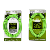 Charging Cable Glow in The Dark Assortment 10FT - 6 Pieces Per Retail Ready Display 88498