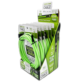 Charging Cable Glow in The Dark Assortment 10FT - 6 Pieces Per Retail Ready Display 88498