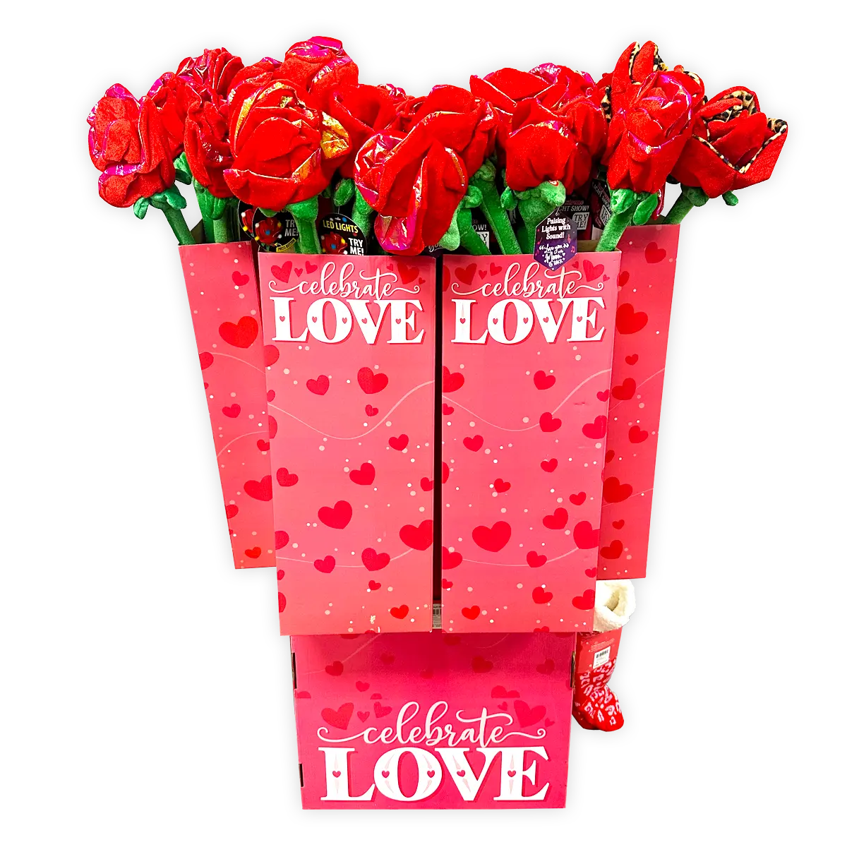 Valentine's Day Plush and Gift Assortment Floor Display - 48 Pieces Per Retail Ready Display 88501 KIPP BROTHERS