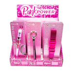 Pink Power Key Chain LanyardandPen Assortment - 22 Pieces Per Retail Ready Display 88529 NOVELTY INC