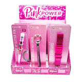 Pink Power Key Chain LanyardandPen Assortment - 22 Pieces Per Retail Ready Display 88529 NOVELTY INC