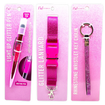 Pink Power Key Chain LanyardandPen Assortment - 22 Pieces Per Retail Ready Display 88529 NOVELTY INC