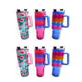 40 oz Insulated Stainless-Steel Summer Printed Cups - 6 Pieces Per Retail Ready Display 41685
