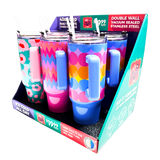 40 oz Insulated Stainless-Steel Patriotic Printed Cups - 12 Pieces Per Retail Ready Kit Display 88539