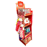 Valentine's Day Glass and Gift Assortment Floor Display - 57 Pieces Per Retail Ready Display 88573 KIPP BROTHERS