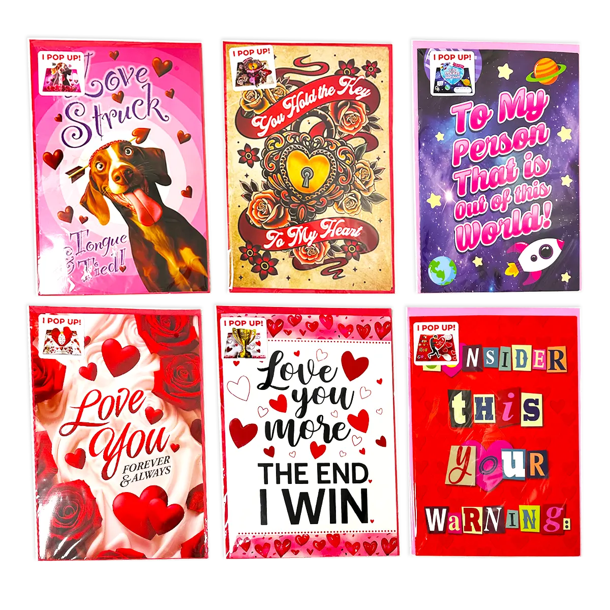 Valentine's Day Glass and Gift Assortment Floor Display - 57 Pieces Per Retail Ready Display 88573 KIPP BROTHERS