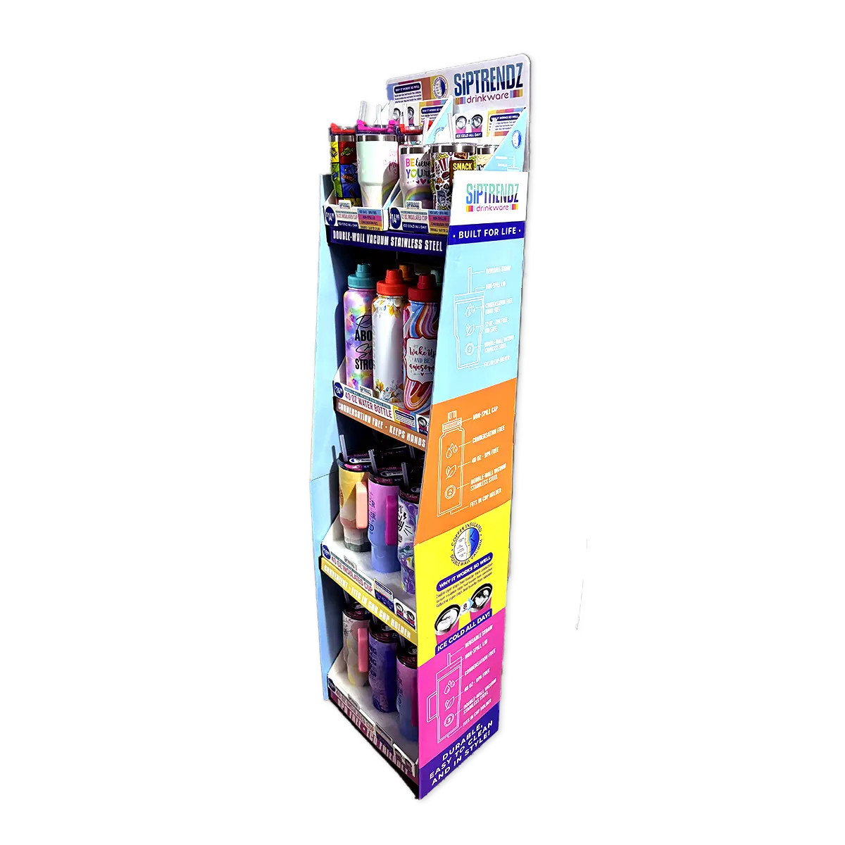 Insulated Drinkware Assortment Floor Display - 26 Pieces Per Retail Ready Display 88582 NOVELTY INC