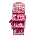 Breast Cancer Awareness Pink Support Squad Assortment Floor Display - 50 Pieces Per Retail Ready Display 88609 NOVELTY INC