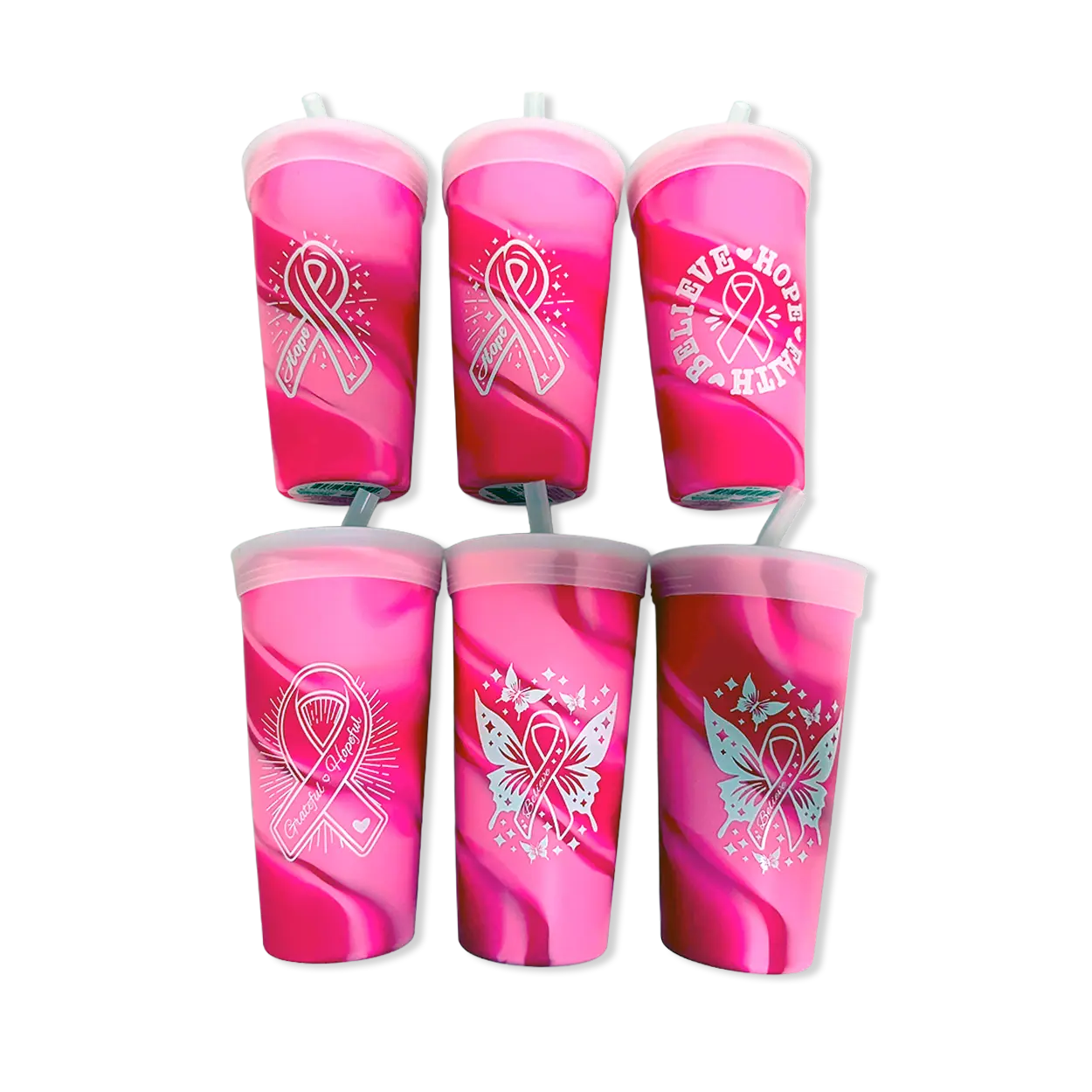 Breast Cancer Awareness Pink Support Squad Assortment Floor Display - 50 Pieces Per Retail Ready Display 88609 NOVELTY INC
