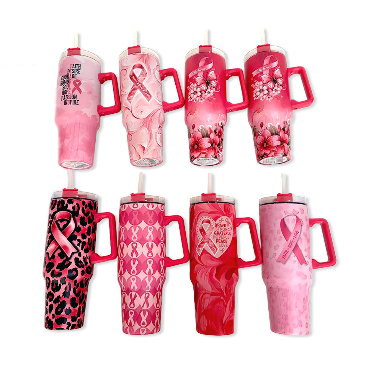 Breast Cancer Awareness Pink Support Squad Assortment Floor Display - 50 Pieces Per Retail Ready Display 88609 NOVELTY INC