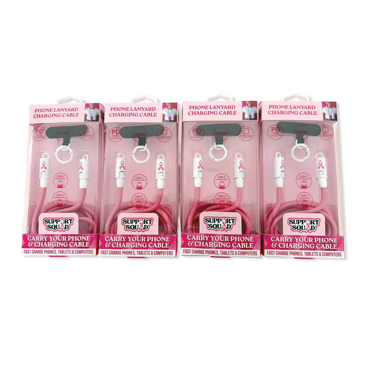 Breast Cancer Awareness Pink Support Squad Assortment Floor Display - 50 Pieces Per Retail Ready Display 88609 NOVELTY INC