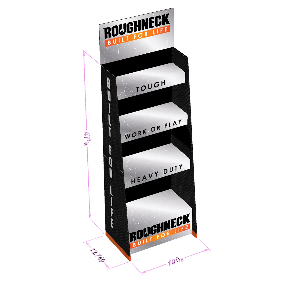 Curated Roughneck Patriotic Top Seller Floor Display 88660 NOVELTY INC