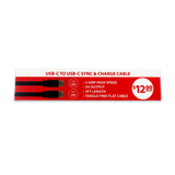 Merchandising Fixture - 3' USB-C to USB-C Charging Cable Sign 979430 NOVELTY INC