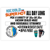 Merchandising Fixture - Cup Spinner Header Sign ONLY 979140