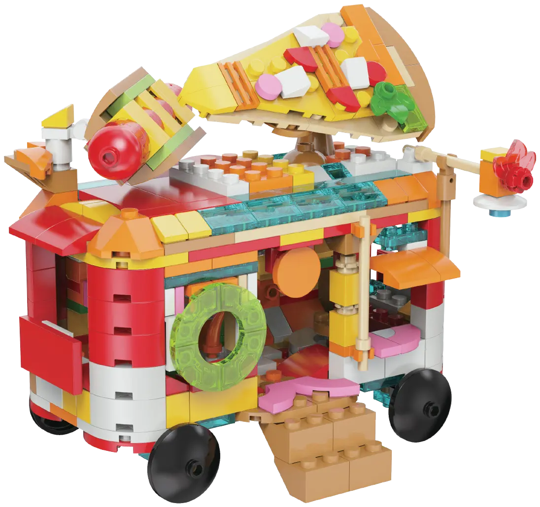 Micro Block Fast Food Set - 12 Pieces Per Retail Ready Display 24705 KIPP BROTHERS