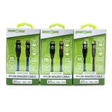 Charging Cable Braided Nylon USB-C to Lightning 6FT 2.4 Amp - 3 Pieces Per Pack 24606
