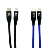 Charging Cable Braided Nylon USB-C to Lightning 6FT 2.4 Amp - 3 Pieces Per Pack 24606