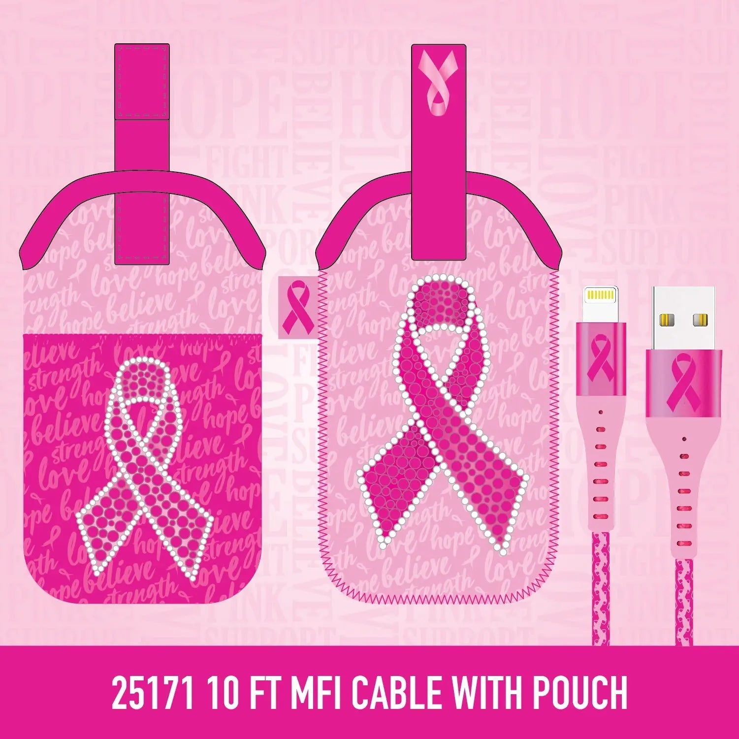 Breast Cancer Awareness Pink Support Squad Assortment Floor Display - 89 Pieces Per Retail Ready Display 88560 NOVELTY INC
