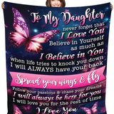 Family Printed Blanket - 6 Pieces Per Retail Ready Display 24430