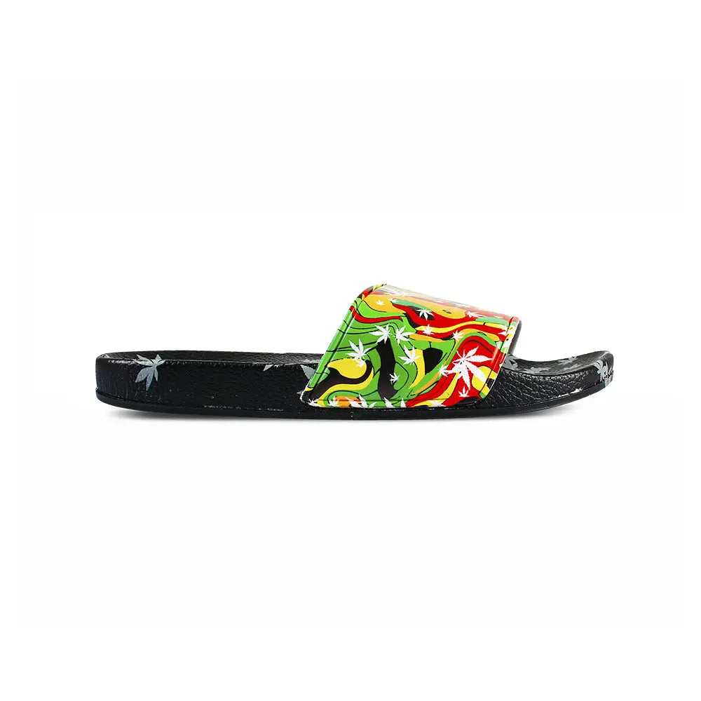 Himpy Slides - Mens Jamaican Pearl Black Sandal - 1 Pair Per Pack ALL STUFF 420