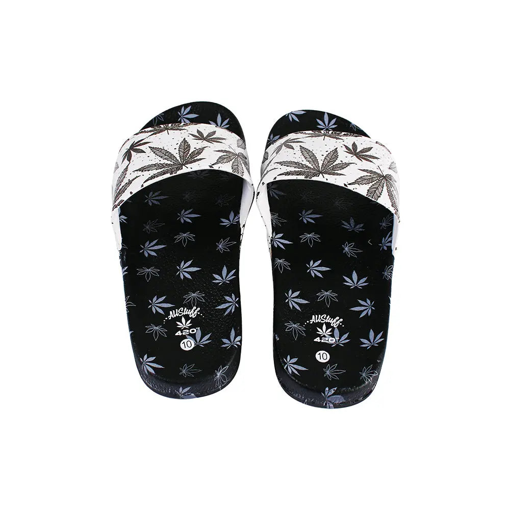 Himpy Slides - Mens White Buffalo Black Sandal - 1 Pair Per Pack ALL STUFF 420