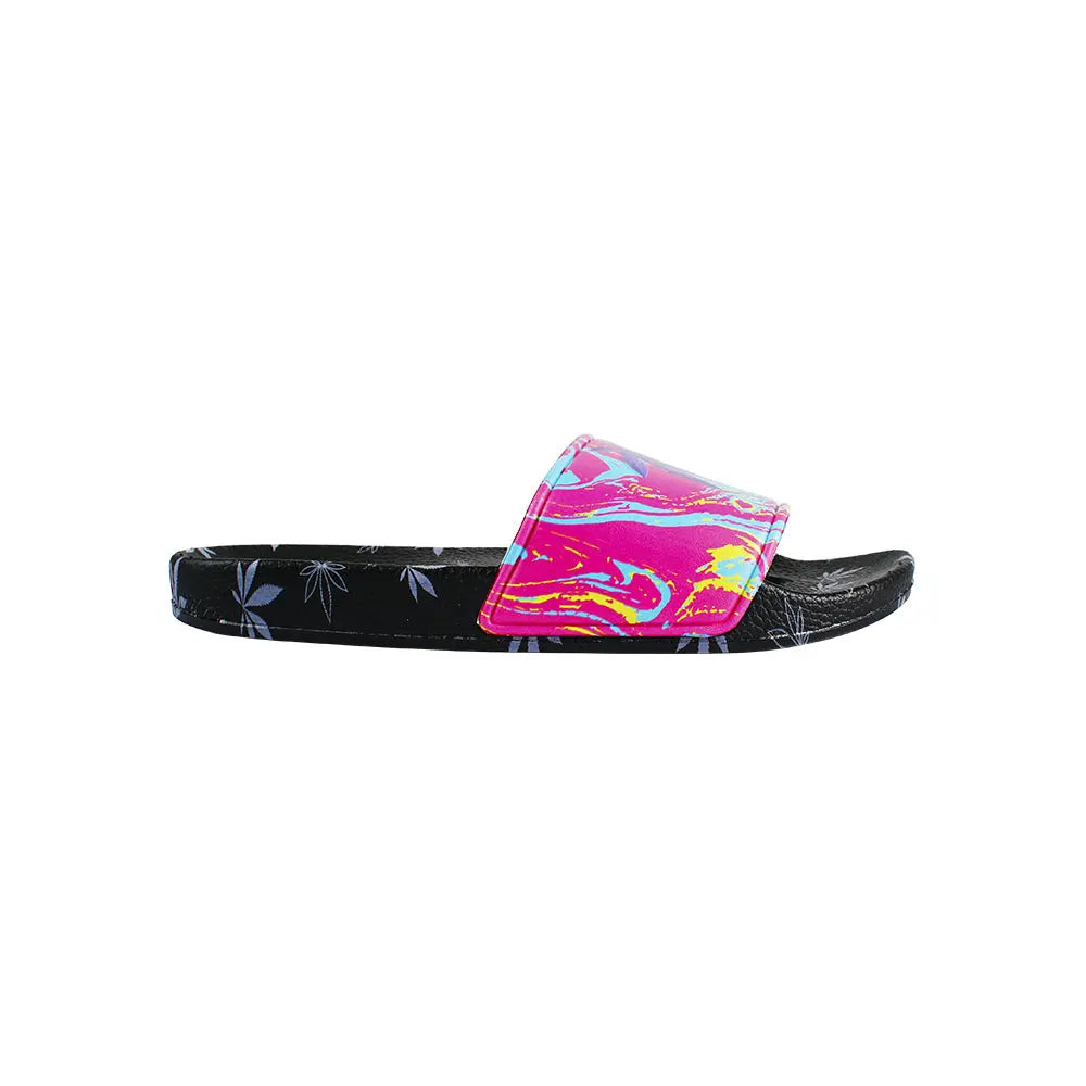 Himpy Slides - Womens Purple Lemonade Black Sandal - 1 Pair Per Pack ALL STUFF 420