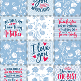 Family Printed Blanket-6 Pieces Per Retail Ready Display 24413