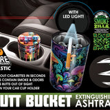 Full Print Butt Bucket Ashtray with LED Light - 6 Pieces Per Retail Ready Display 25480 SMOKEZILLA