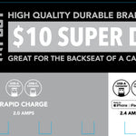 10FT Braided Sync and Charge Cable Assortment Floor Display - 24 Pieces Per Retail Ready Display 88585 GADGET GEAR
