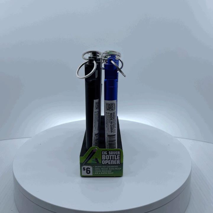 Metal Cigarette Saver Key Chain with Bottle Opener - 12 Pieces Per Retail Ready Display 41490 SMOKEZILLA