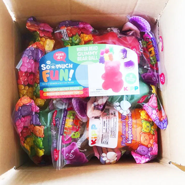 Squish and Squeeze Scented Gummy Bear Bead Ball Toy - 12 Pieces Per Pack 23355 KIPP BROTHERS